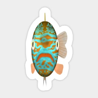 Longear Sunfish Fish Head Sticker